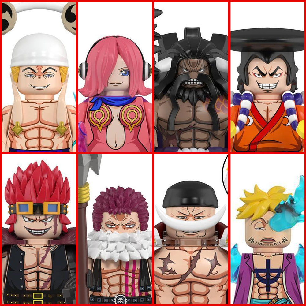 Model Kit Gundam Bandai - One Piece Building Block Minifigures 8Pcs