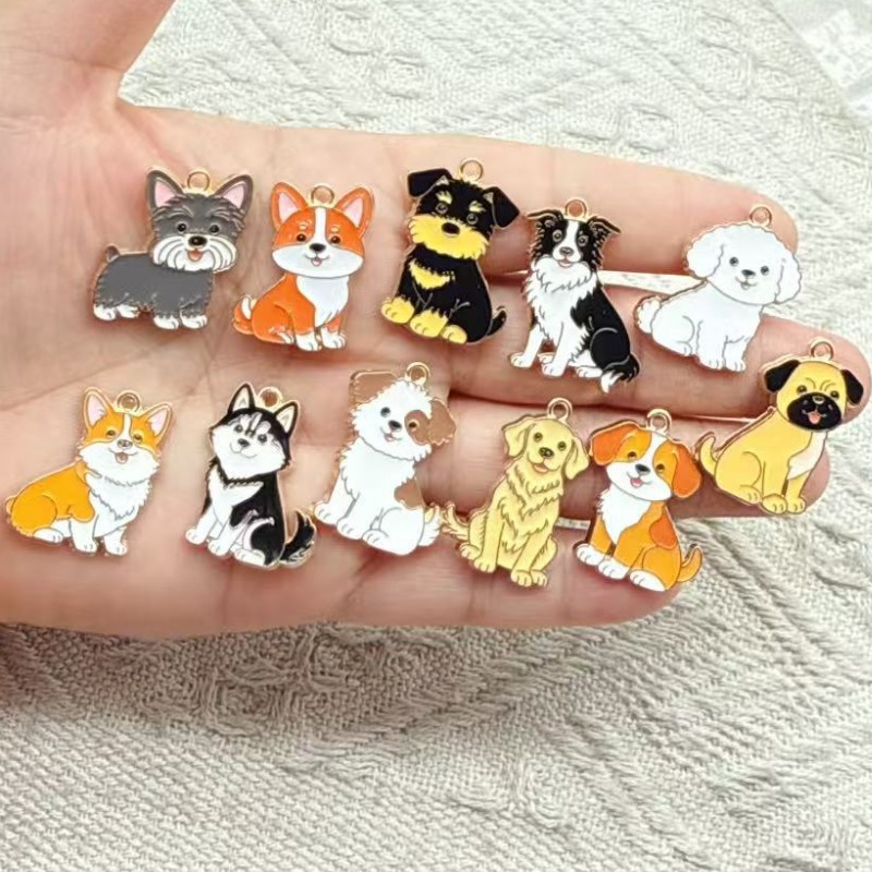 Model Kit Hobby - 10pcs Cartoon Pet Puppy Dog Alloy