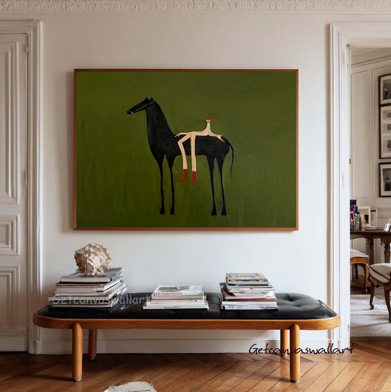 Model Kit Horse - Modern Abstract Western Horse & Figure