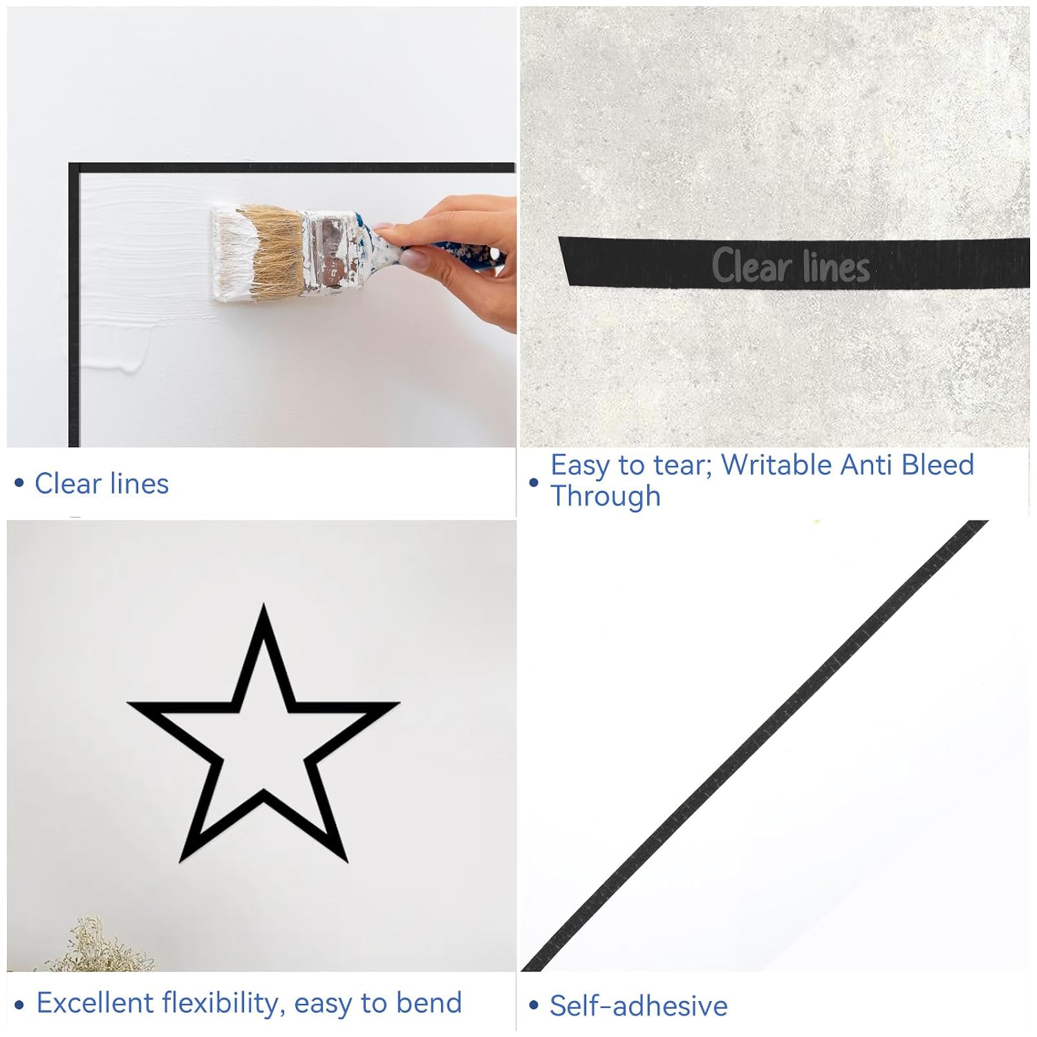 Black Thin Paper Masking Tape  - đánh giá và giá Masking Tape Thin