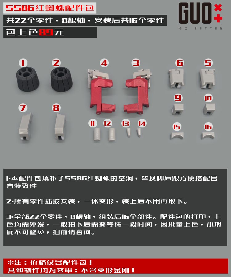 GO BETTER Filler Parts Transfo - đánh giá và giá Model Kit Robot